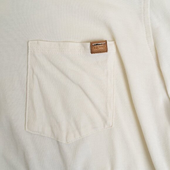 LL Bean Long Sleeve Pocket Tee Washed Organic Cotton Graphic Retro Nature - Picture 6 of 12